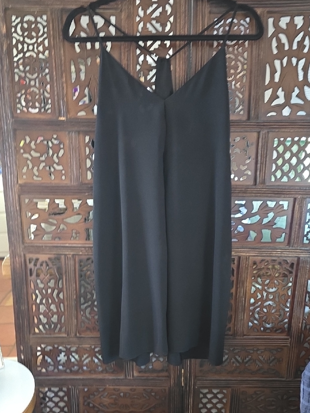 Alice + Olivia Black V-Neck Slip Dress